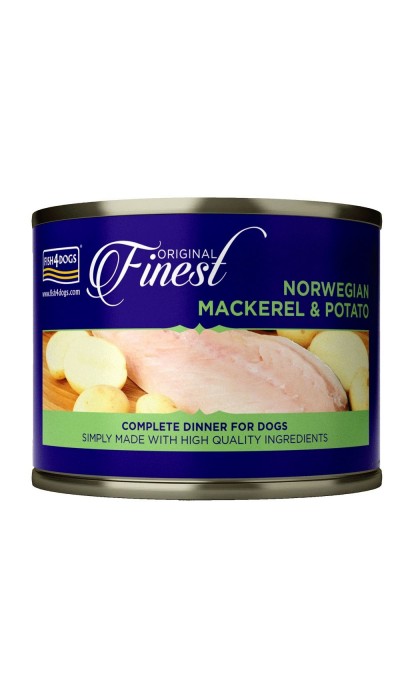 Fish4Dogs - Finest Nórska makrela so zemiakom - 185g