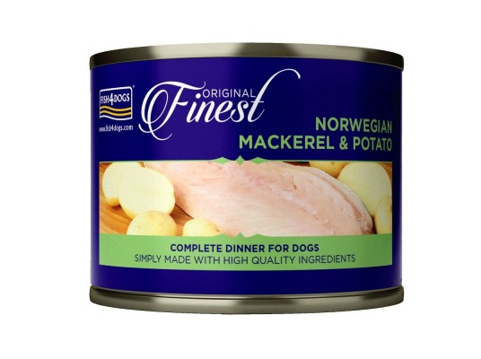 Fish4Dogs - Finest Nórska makrela so zemiakom - 185g